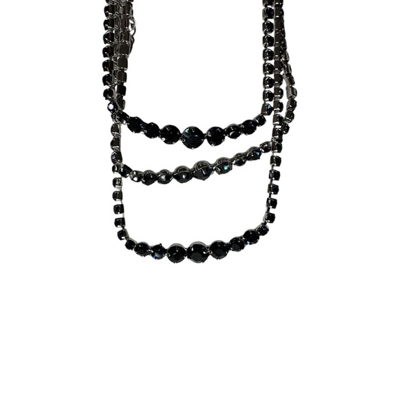 Paparazzi Dynamite Debut Blue Layer Chocker and Earrings - Picture 2 of 4